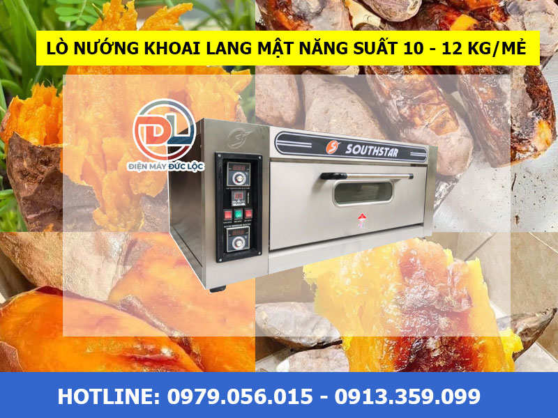 lò nướng khoai lang mật công nghiệp năng suất 10 - 12 kg/mẻ