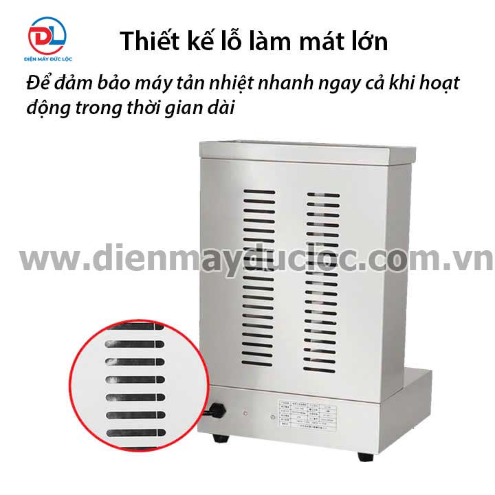 chi tiết cấu tạo lò nướng thịt Doner Kebab