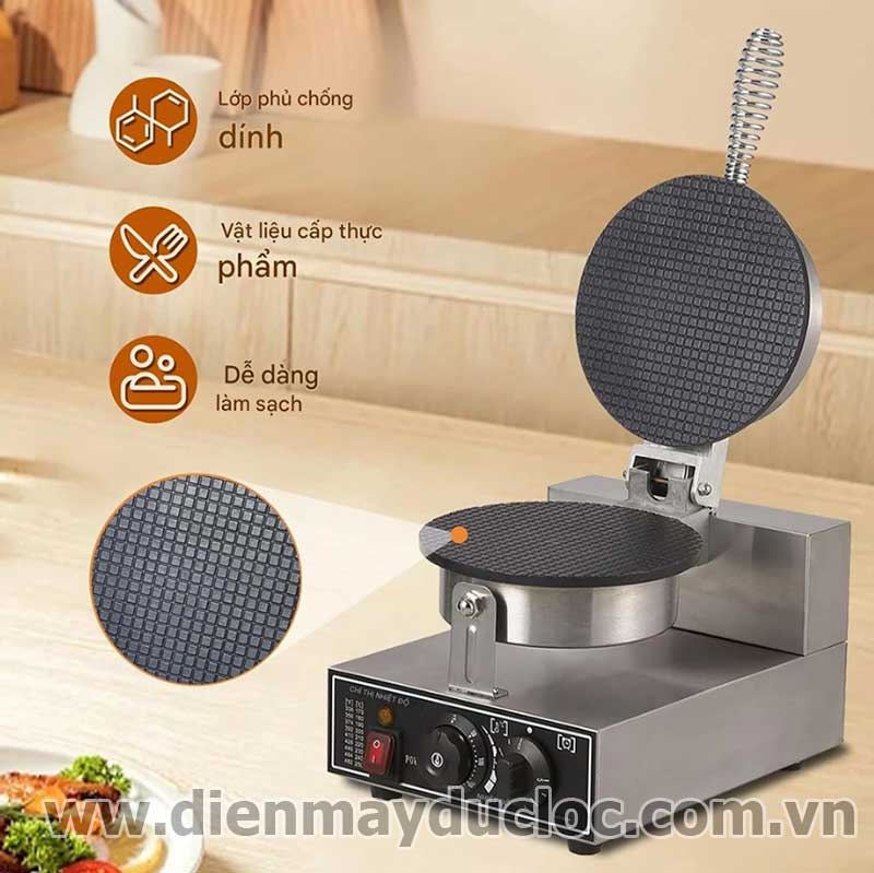 chi tiết cấu tạo máy làm bánh ốc quế